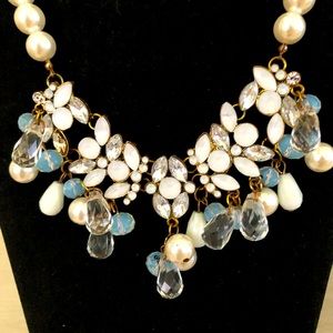 Faux Pearl FLOWER Ringtone Multi-Color necklace.